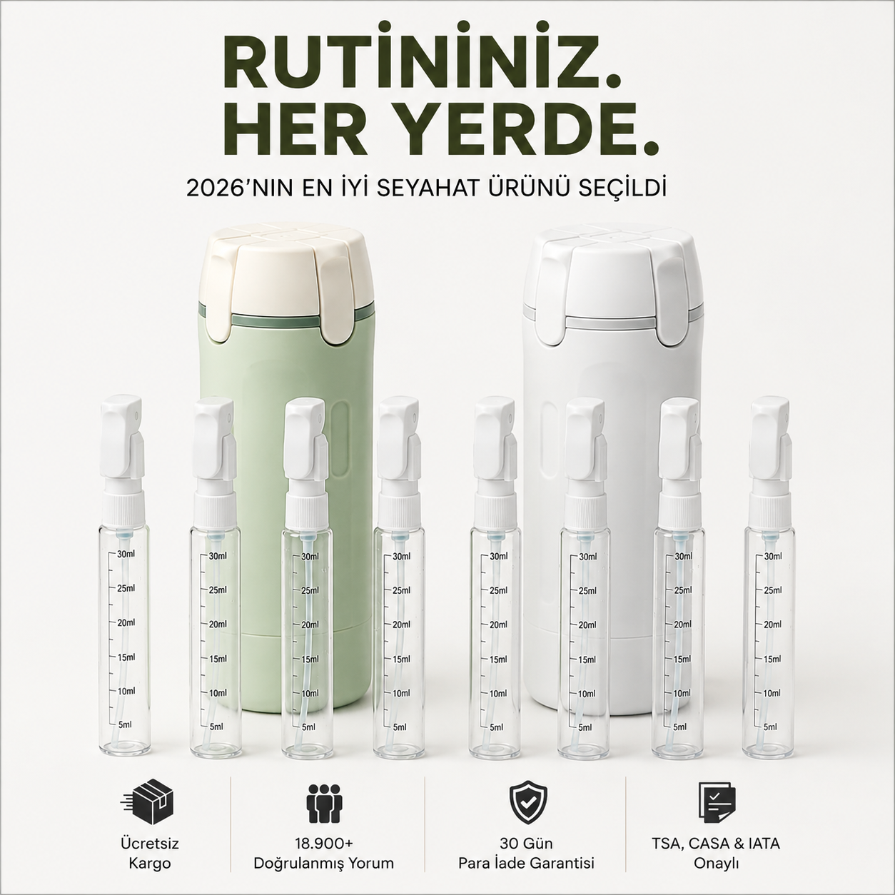TRAVIO™ 4'ü 1 Arada Bakım Rutin Kiti