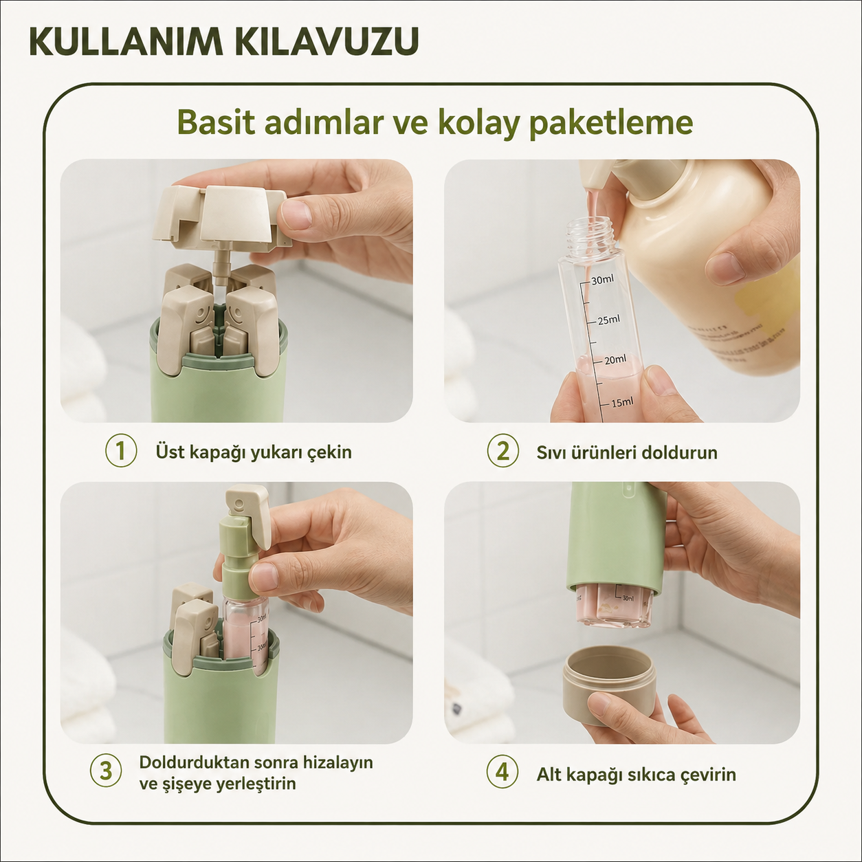 TRAVIO™ 4'ü 1 Arada Bakım Rutin Kiti